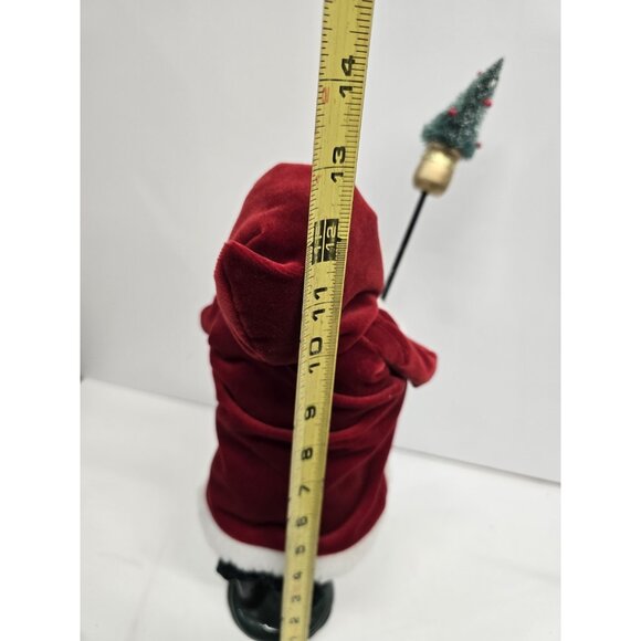 Vintage Byers Choice Victorian Santa With Bottle Brush Christmas Tree - Picture 8 of 8